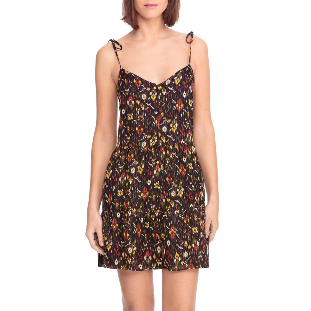 Sezane floral tie dress